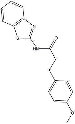 N-(1,3-benzothiazol-2-yl)-3-(4-methoxyphenyl)propanamide Structure