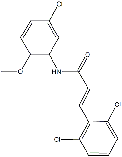 N-(5-chloro-2-methoxyphenyl)-3-(2,6-dichlorophenyl)acrylamide 구조식 이미지