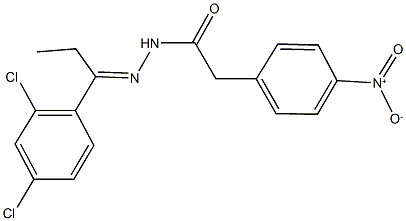 N'-[1-(2,4-dichlorophenyl)propylidene]-2-{4-nitrophenyl}acetohydrazide Structure