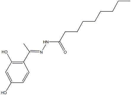 N'-[1-(2,4-dihydroxyphenyl)ethylidene]nonanohydrazide 구조식 이미지