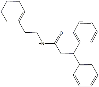 N-[2-(1-cyclohexen-1-yl)ethyl]-3,3-diphenylpropanamide 구조식 이미지