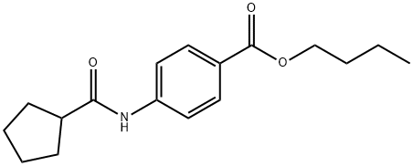 butyl 4-[(cyclopentylcarbonyl)amino]benzoate 구조식 이미지