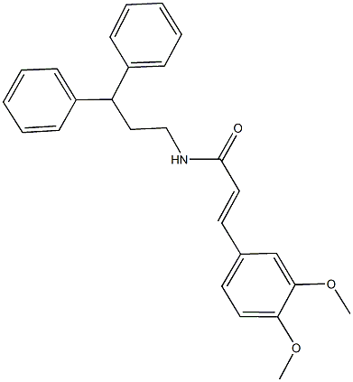 3-(3,4-dimethoxyphenyl)-N-(3,3-diphenylpropyl)acrylamide Structure