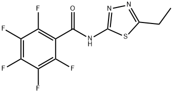 N-(5-ethyl-1,3,4-thiadiazol-2-yl)-2,3,4,5,6-pentafluorobenzamide 구조식 이미지