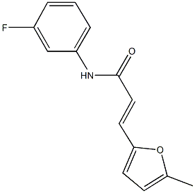 N-(3-fluorophenyl)-3-(5-methyl-2-furyl)acrylamide 구조식 이미지