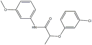 2-(3-chlorophenoxy)-N-(3-methoxyphenyl)propanamide 구조식 이미지