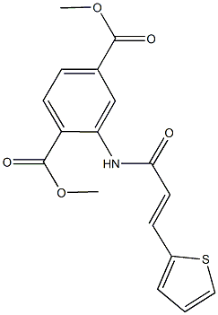 dimethyl 2-{[3-(2-thienyl)acryloyl]amino}terephthalate Structure