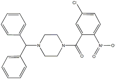 1-benzhydryl-4-{5-chloro-2-nitrobenzoyl}piperazine Structure