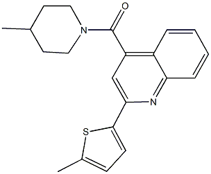 4-[(4-methyl-1-piperidinyl)carbonyl]-2-(5-methyl-2-thienyl)quinoline Structure