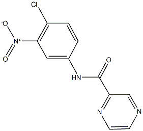 N-{4-chloro-3-nitrophenyl}-2-pyrazinecarboxamide 구조식 이미지