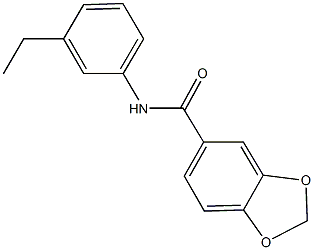 N-(3-ethylphenyl)-1,3-benzodioxole-5-carboxamide Structure