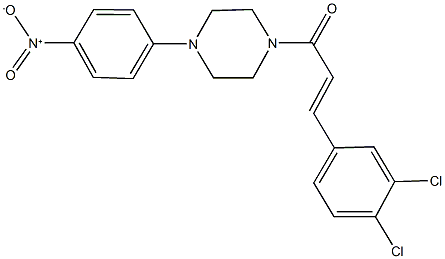 1-[3-(3,4-dichlorophenyl)acryloyl]-4-{4-nitrophenyl}piperazine 구조식 이미지