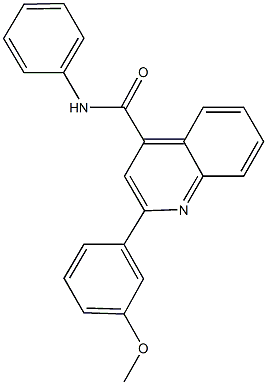 2-(3-methoxyphenyl)-N-phenyl-4-quinolinecarboxamide 구조식 이미지