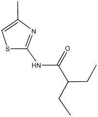 2-ethyl-N-(4-methyl-1,3-thiazol-2-yl)butanamide Structure
