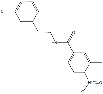 N-[2-(3-chlorophenyl)ethyl]-4-nitro-3-methylbenzamide Structure