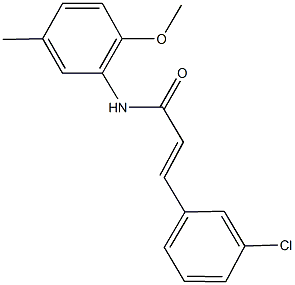 3-(3-chlorophenyl)-N-(2-methoxy-5-methylphenyl)acrylamide Structure