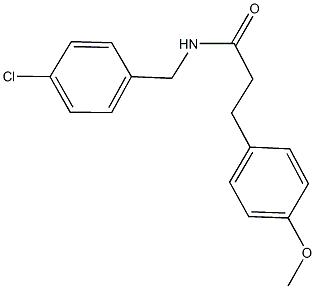 N-(4-chlorobenzyl)-3-(4-methoxyphenyl)propanamide 구조식 이미지