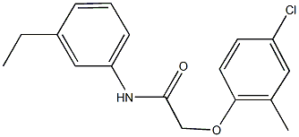 2-(4-chloro-2-methylphenoxy)-N-(3-ethylphenyl)acetamide Structure