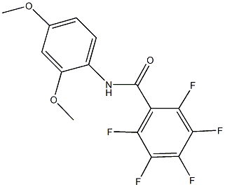 N-(2,4-dimethoxyphenyl)-2,3,4,5,6-pentafluorobenzamide 구조식 이미지