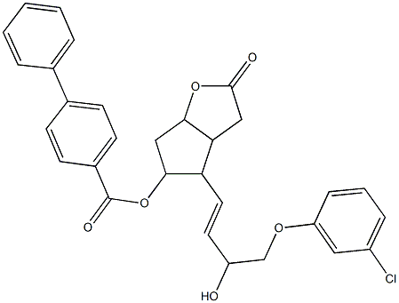 4-[4-(3-chlorophenoxy)-3-hydroxy-1-butenyl]-2-oxohexahydro-2H-cyclopenta[b]furan-5-yl [1,1'-biphenyl]-4-carboxylate Structure