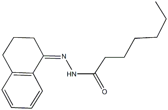 N'-(3,4-dihydro-1(2H)-naphthalenylidene)heptanohydrazide 구조식 이미지