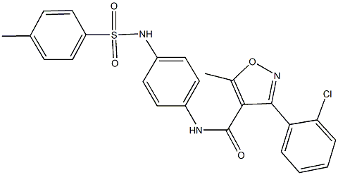 3-(2-chlorophenyl)-5-methyl-N-(4-{[(4-methylphenyl)sulfonyl]amino}phenyl)-4-isoxazolecarboxamide Structure