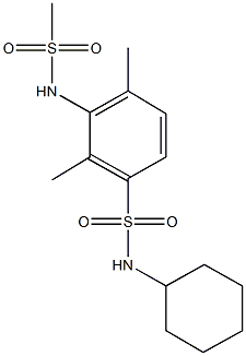 N-cyclohexyl-2,4-dimethyl-3-[(methylsulfonyl)amino]benzenesulfonamide Structure