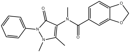 N-(1,5-dimethyl-3-oxo-2-phenyl-2,3-dihydro-1H-pyrazol-4-yl)-N-methyl-1,3-benzodioxole-5-carboxamide Structure