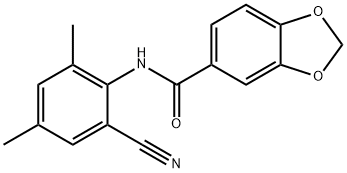 N-(2-cyano-4,6-dimethylphenyl)-1,3-benzodioxole-5-carboxamide Structure