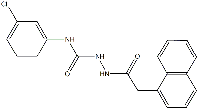 N-(3-chlorophenyl)-2-(1-naphthylacetyl)hydrazinecarboxamide 구조식 이미지