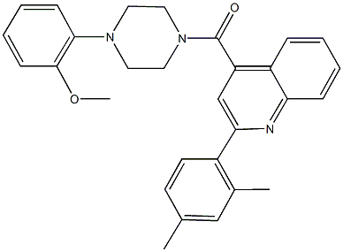 2-(2,4-dimethylphenyl)-4-{[4-(2-methoxyphenyl)-1-piperazinyl]carbonyl}quinoline Structure