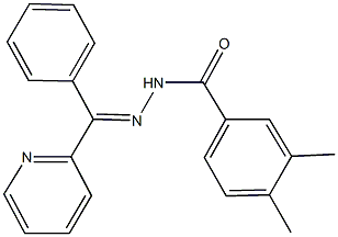 3,4-dimethyl-N'-[phenyl(2-pyridinyl)methylene]benzohydrazide 구조식 이미지