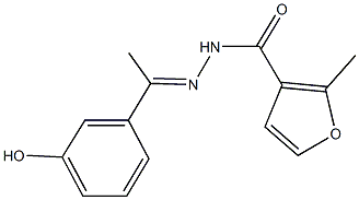 N'-[1-(3-hydroxyphenyl)ethylidene]-2-methyl-3-furohydrazide 구조식 이미지