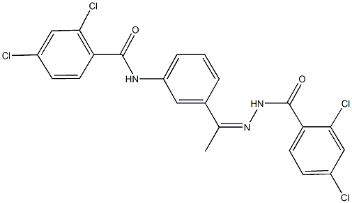 2,4-dichloro-N-{3-[N-(2,4-dichlorobenzoyl)ethanehydrazonoyl]phenyl}benzamide 구조식 이미지