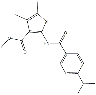 methyl 2-[(4-isopropylbenzoyl)amino]-4,5-dimethyl-3-thiophenecarboxylate Structure