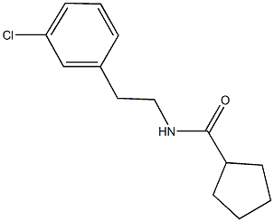 N-[2-(3-chlorophenyl)ethyl]cyclopentanecarboxamide 구조식 이미지