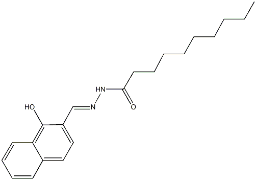 N'-[(1-hydroxy-2-naphthyl)methylene]decanohydrazide 구조식 이미지