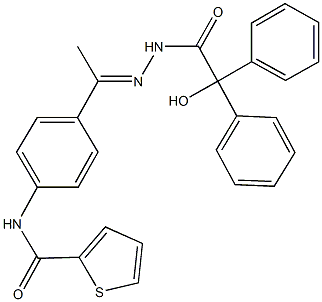 N-(4-{N-[hydroxy(diphenyl)acetyl]ethanehydrazonoyl}phenyl)-2-thiophenecarboxamide Structure