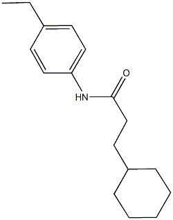 3-cyclohexyl-N-(4-ethylphenyl)propanamide Structure