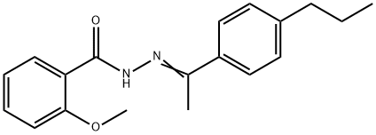 2-methoxy-N'-[1-(4-propylphenyl)ethylidene]benzohydrazide 구조식 이미지