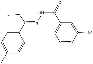 3-bromo-N'-[1-(4-methylphenyl)propylidene]benzohydrazide Structure