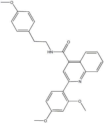 2-(2,4-dimethoxyphenyl)-N-[2-(4-methoxyphenyl)ethyl]-4-quinolinecarboxamide 구조식 이미지