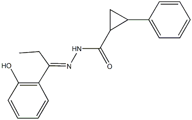 N'-[1-(2-hydroxyphenyl)propylidene]-2-phenylcyclopropanecarbohydrazide 구조식 이미지