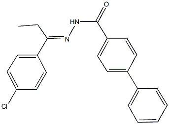 N'-[1-(4-chlorophenyl)propylidene][1,1'-biphenyl]-4-carbohydrazide 구조식 이미지