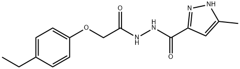 N'-[(4-ethylphenoxy)acetyl]-3-methyl-1H-pyrazole-5-carbohydrazide Structure