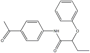 N-(4-acetylphenyl)-2-phenoxybutanamide 구조식 이미지