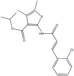 isopropyl 2-{[3-(2-chlorophenyl)acryloyl]amino}-4,5-dimethyl-3-thiophenecarboxylate Structure