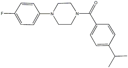 1-(4-fluorophenyl)-4-(4-isopropylbenzoyl)piperazine 구조식 이미지