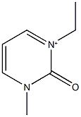 3-ethyl-1-methyl-2-oxo-1,2-dihydropyrimidin-3-ium Structure