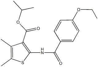 isopropyl 2-[(4-ethoxybenzoyl)amino]-4,5-dimethyl-3-thiophenecarboxylate Structure